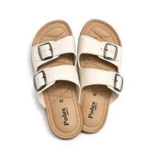 Sandales POLEX Campus – Double Buckle Blanc