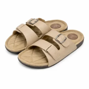 Sandales POLEX Comfort Buckle – Beige Premium