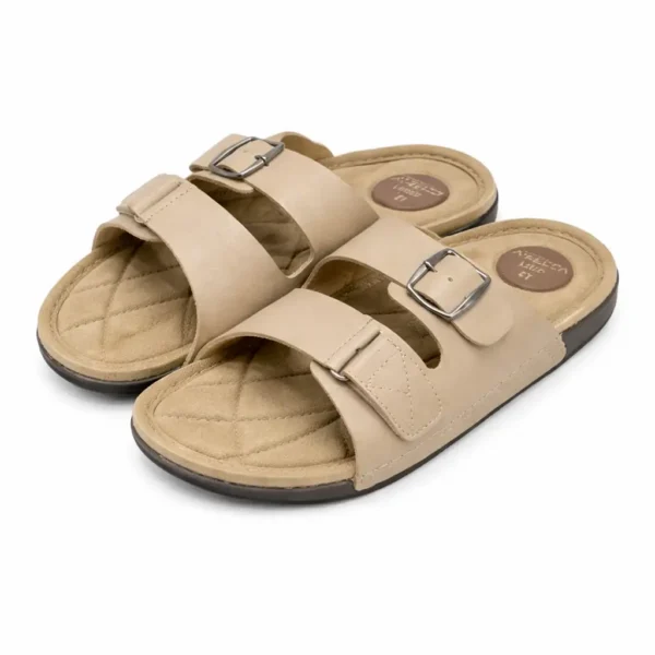 Sandales POLEX Comfort Buckle – Beige Premium