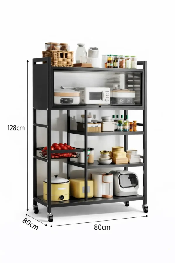Étagère de Cuisine Multifonction sur Roulettes