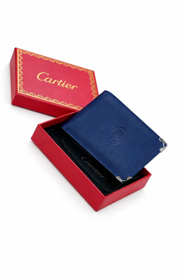 Portefeuille Cartier Bleu Élégance