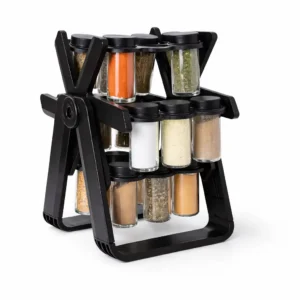 Range Épices Rotatif 16 Pots avec Support Moderne Range Épices Rotatif 18 Pots avec Support Moderne