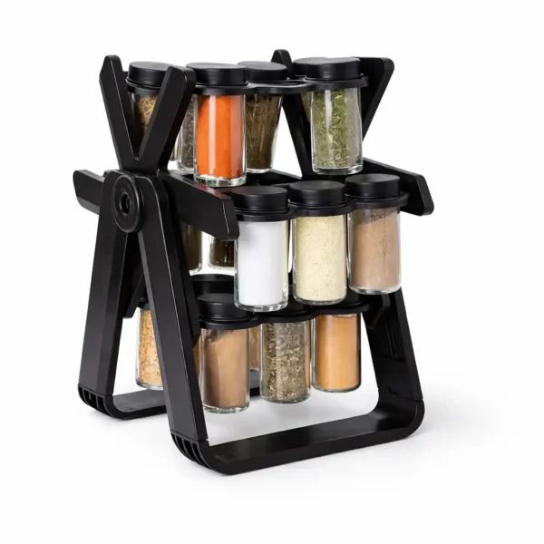 Range Épices Rotatif 16 Pots avec Support Moderne Range Épices Rotatif 18 Pots avec Support Moderne