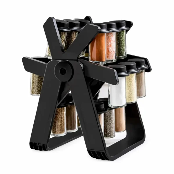 Range Épices Rotatif 16 Pots avec Support Moderne Range Épices Rotatif 18 Pots avec Support Moderne