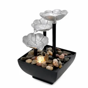 ZenFlow Cascade™ – Fontaine Relaxante Lumineuse