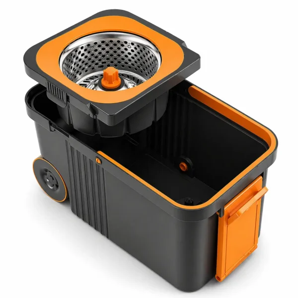 SpinClean Pro™ – Balai Rotatif 360° avec Seau Essoreur