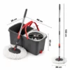 SpinClean Pro™ – Balai Rotatif 360° avec Seau Essoreur
