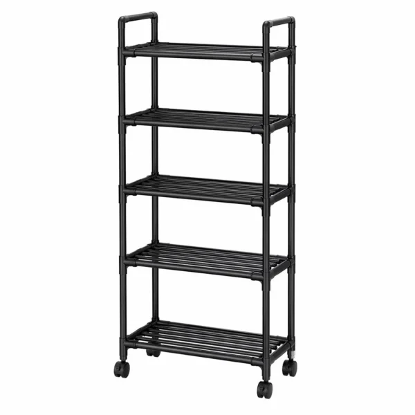 MaxiSpace Rack™ – Étagère Cuisine 5 Niveaux avec Roues