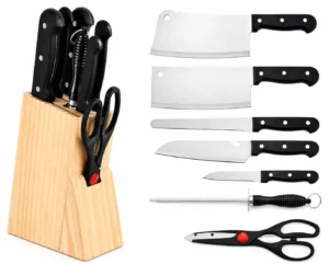 Set de Couteaux Premium 8 Pièces avec Bloc en Bois
