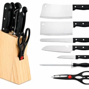 Set de Couteaux Premium 8 Pièces avec Bloc en Bois