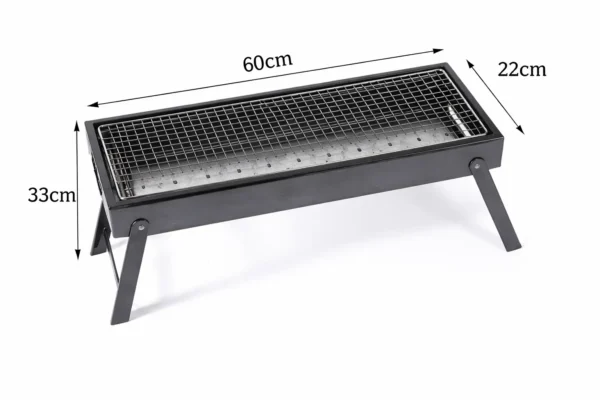 Barbecue Portable Pliable avec Tiroir à Charbon