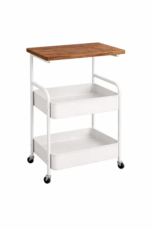 Chariot de Rangement Élégant à Roulettes