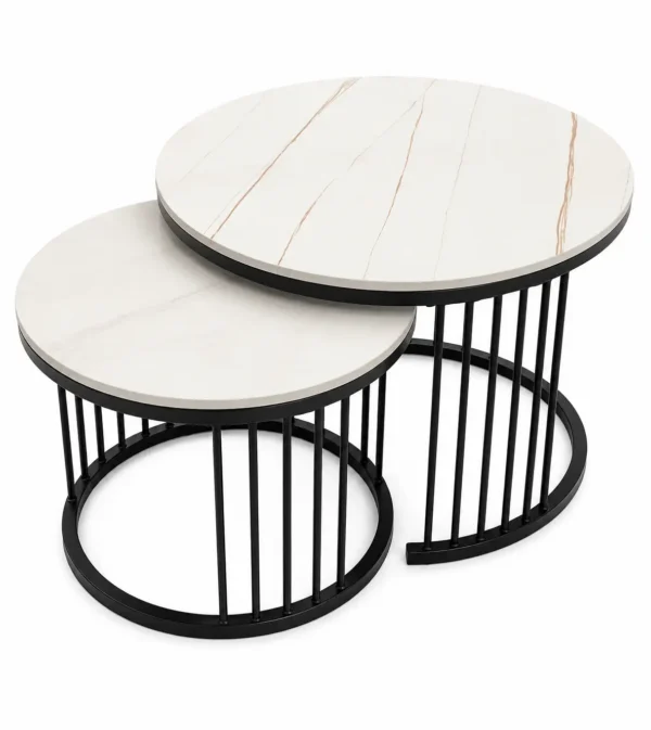 Tables Basses Gigognes Marbre Blanc – Design Moderne Premium Tables Basses Gigognes Marbre Blanc – Design Moderne Premium