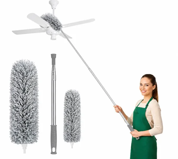 Plumeau Télescopique 2,8m – Nettoyage Facile des Zones Hautes