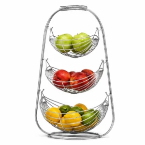 Présentoir à Fruits 3 Niveaux en Inox