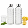 Bouteille en Verre Premium 1L avec Couvercle Inox