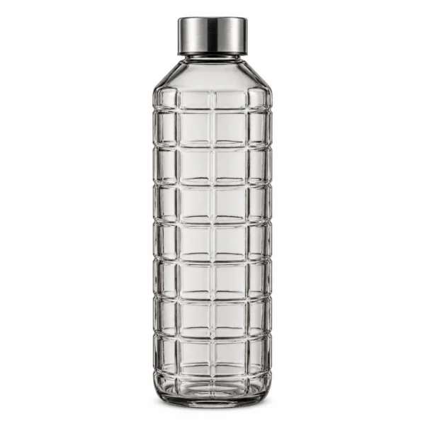 Bouteille en Verre Premium 1L avec Couvercle Inox
