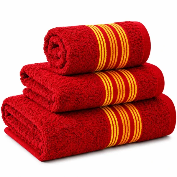 Set de Serviettes en Coton Éclat Royal – 3 Pièces