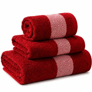Set de Serviettes en Coton Signature – 3 Pièces