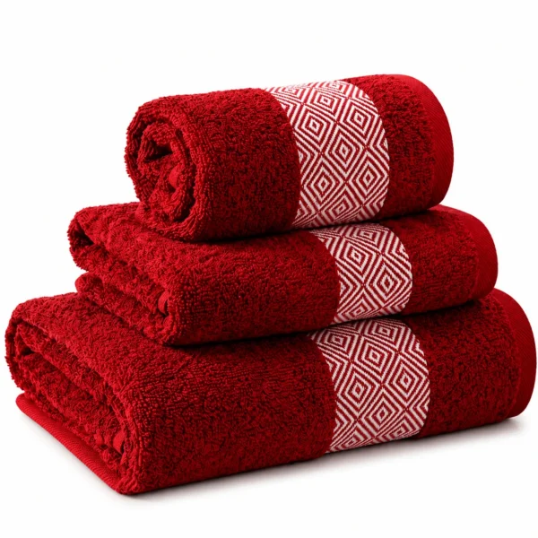 Set de Serviettes en Coton Signature – 3 Pièces