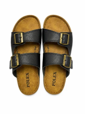 Sandales Confort Classic Noir & Camel