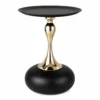 Table d’Appoint Élégance Noire et Dorée
