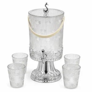 Distributeur de Boissons en Verre avec Robinet – 5 Pièces Distributeur de Boissons en Verre avec Robinet – 5 Pièces