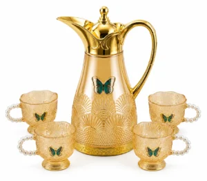 Service à Boissons Luxe Doré – 5 Pièces