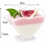 Lot de 10 Coupes Dessert Cœur Transparentes Lot de 10 Coupes Dessert Cœur Transparentes