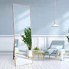 Miroir sur Pied Pleine Longueur Élégance Dorée