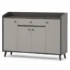 Buffet de Rangement Gris 4 Portes & 1 Tiroir Buffet de Rangement Gris 4 Portes & 1 Tiroir