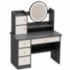 Coiffeuse Moderne avec Miroir LED & Rangements