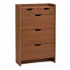 Meuble à Chaussures en Bois avec Rangements Rabattables