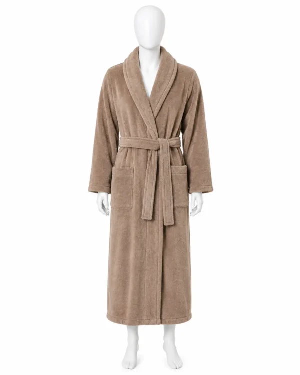 Peignoir Douillet Taupe Élégance