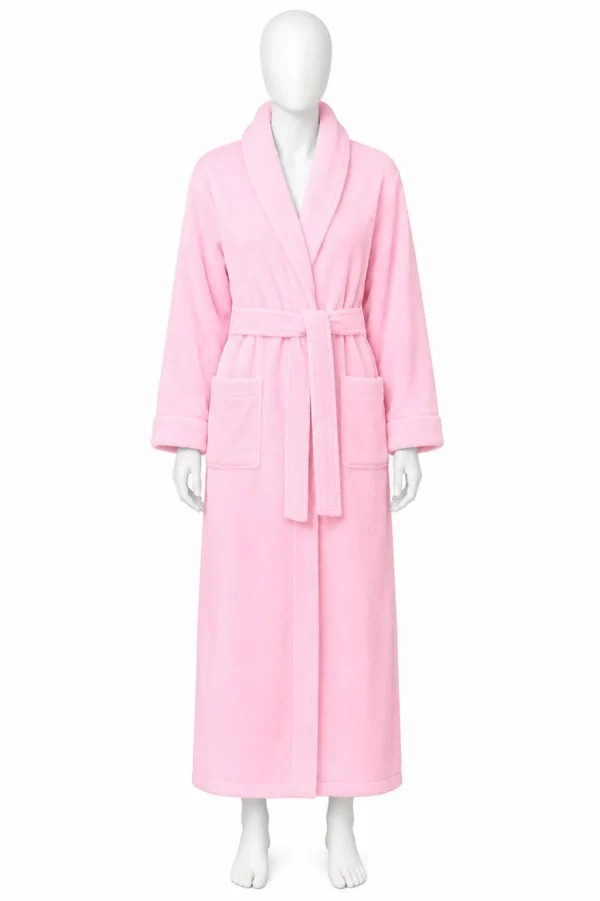 Peignoir Long Femme Rose Tendre