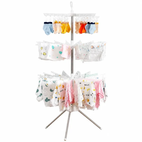 2026/09/1001391488.webp Étendoir à Linge Rotatif 3 Niveaux