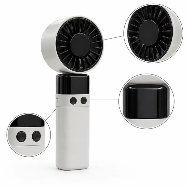 Mini Ventilateur Portable Rechargeable avec Écran Digital