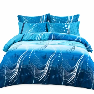 Drap en Coton 3 Pièces – 1 Drap + 2 Taies d’Oreiller