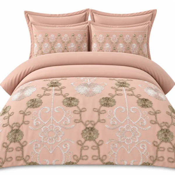 Parure de Lit Brodée 6 Pièces