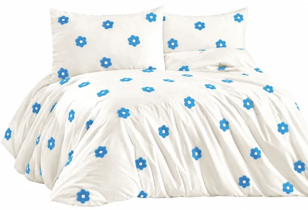 Parure de Lit Brodée 6 Pièces