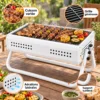 Barbecue à Charbon sur Pieds avec Grande Grille de Cuisson