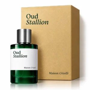 Parfum Oud Stallion en flacon vert Oud Stallion – Maison Crivelli 100 ml