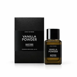 Parfum Vanilla Powder en studio blanc Vanilla Powder – Matiere Premiere