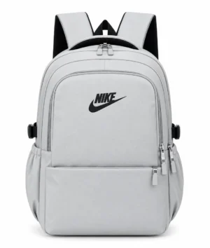 Sac à dos Nike gris minimaliste Sac à dos urbain multipoches avec compartiment ordinateur gris clair